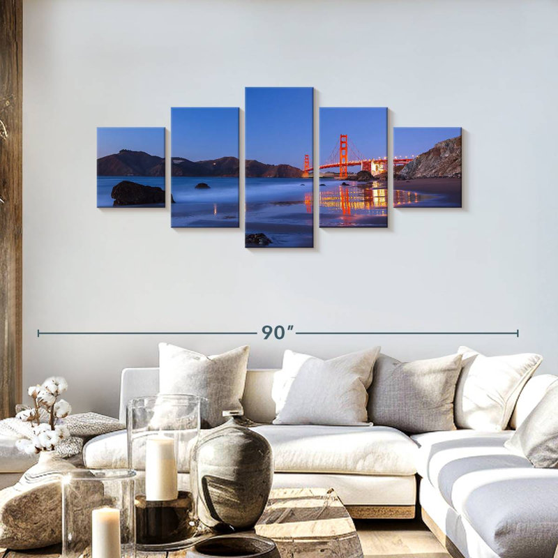 San Francisco Blue Hour, 30" H x 68" W