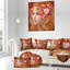 Housse de coussin à motif abstrait «Woman with Autumn Flowers» Designart-31035233-31035237