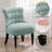 Chenille Upholstered Button Tufted Wingback Side Chair-351151114