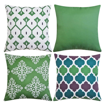 Macedon Indoor / Outdoor Geometric Square Cushion Cover