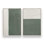 16 "x 16" texturé Emerald Echoes, ensemble de 2 impressions sur toile dans un cadre blanc