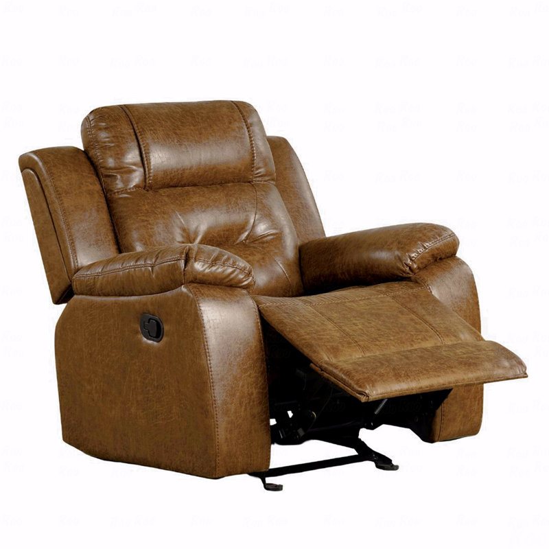 Mousse haute densité manuelle avec fonction de fauteuil inclinable de style transitionnel brun