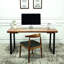 Bureau d'écriture rectangulaire en bois massif noyer-765238143