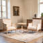 Chaise d'appoint Amando French Country, revêtement beige