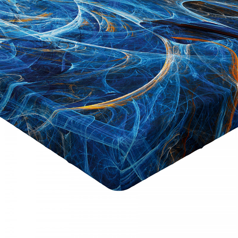 Microfiber Abstract Fitted Sheet, Twin Fitted Sheet