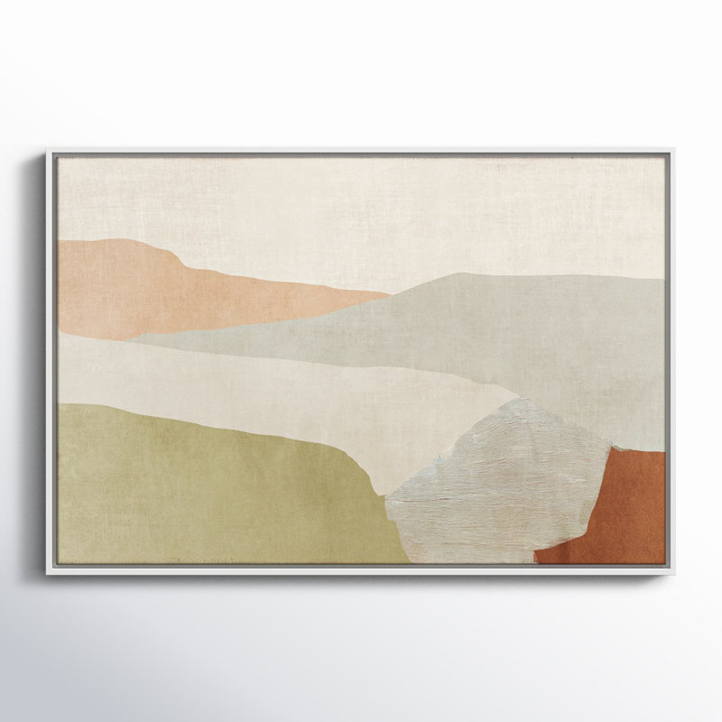 Elspeth Pastel Views - Floater Frame Painting on Canvas, 25.5" H x 37.5" W, White