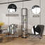 Floor Lamp with 3 Layers Wooden Shelves, Modern 160cm Standing Light Reading Lamp for Living Room-670221491-690578493