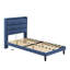 Lit simple tapissier avec prises de courant Klementyna -654310990