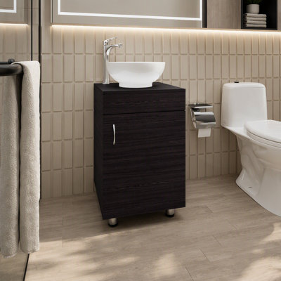 Meuble-lavabo avec lavabo intégré Wengue