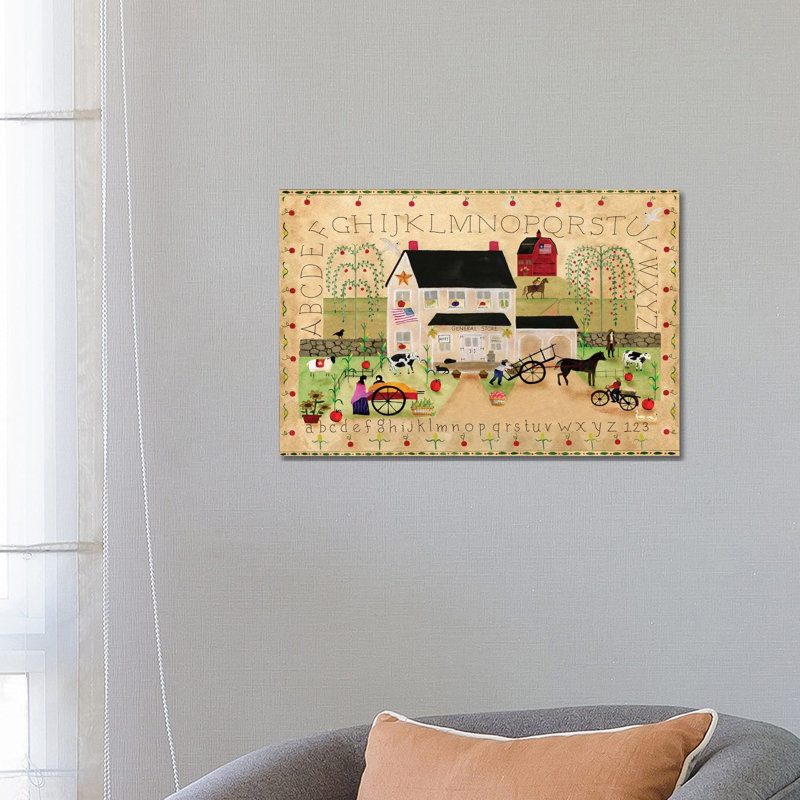 American General Store Sampler by Cheryl Bartley - Painting on Canvas, Wrapped Canvas, 45.72cm H x 66.04cm W x 1.91cm D