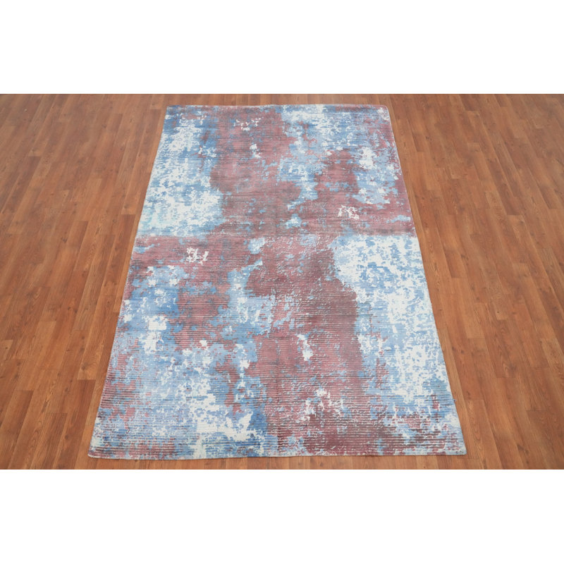 Abstract Handmade Area Rug 5x8
