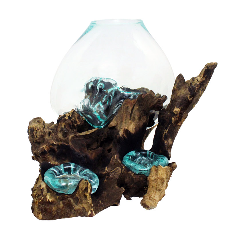13'' H Glass Tabletop Tealight Holder