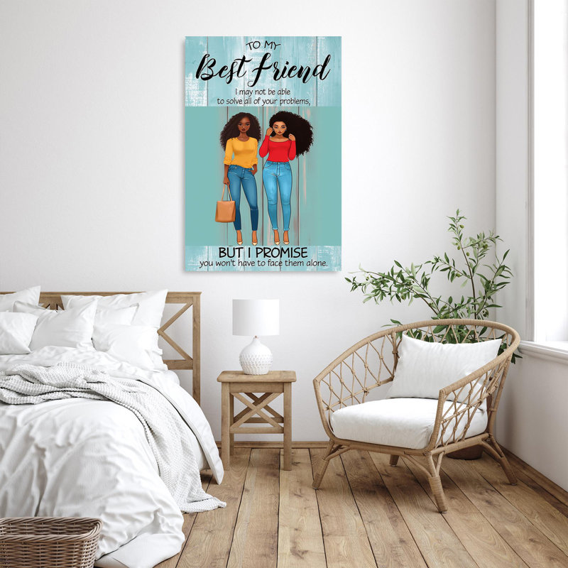 To My Best Friend - 1 pièce, impression sur toile tendue, H 36 po x l 24 po x P 1,25 po