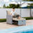 Convertible Wicker Chaise Lounge with Adjustable Backrest-95357011-95357008