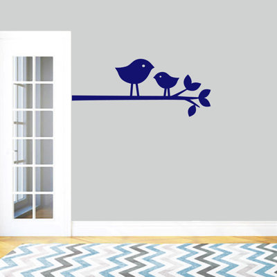 Décalcomanie murale oiseaux sur une branche