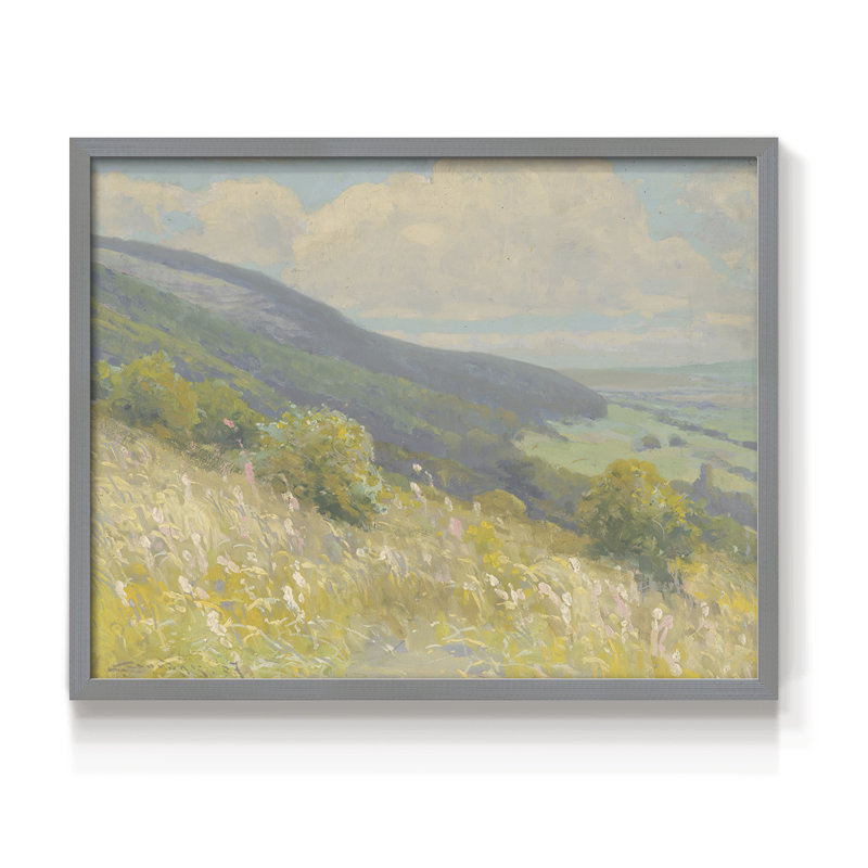 Paysages rétro-DCCXLI -Impression encadrée - réaménageable, H 16 po x l 20 po, Gris