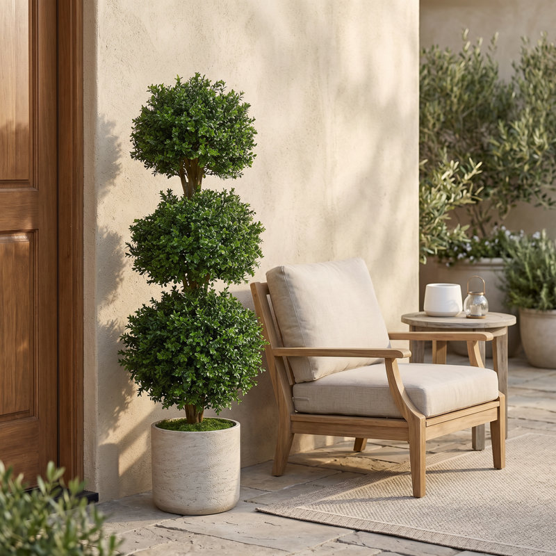 4' Faux Boxwood Topiary, 60" H x 22" W x 22" D
