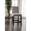 Chaise de salle à manger rembourrée en tissu à hauteur de comptoir de style rustique-551317349