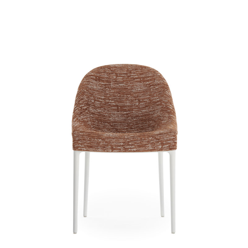 Eleganza Upholstered Dining Chair, Russet, White