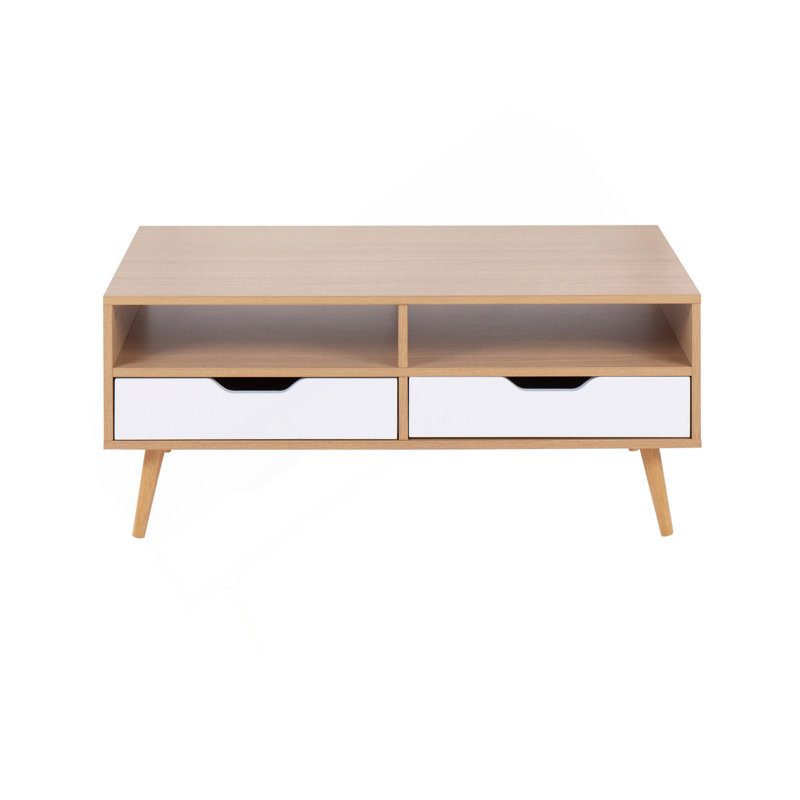 Table basse contemporaine Astro en bois naturel par Lumisource