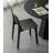 Modern And Simple Black Solid Wood Dining Chair With White Oak Backrest
