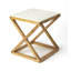 Braylon Marble & Wood End Table-585871976
