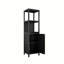 Armoire de rangement en bambou noire de 52 pieds de haut-167985005
