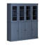 Armoire de cuisine haute 100% en bois massif avec portes en verre et 2 tiroirs, tablettes réglables, armoire de rangement modulaire de cuisine Pulcova, l 65 po x H 71,5 po-593923025