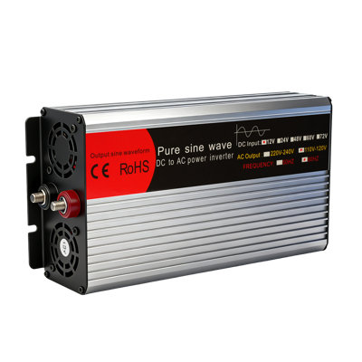 Convertisseur de puissance pour voiture 16 000 W crête, 12 V CC vers 110 V CA, onde sinusoïdale pure, avec écran ACL et port de connexion directe