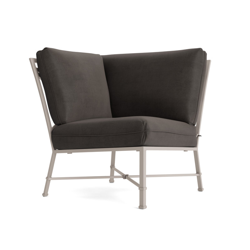 Venetian Outdoor Patio Sectional, Fusion Charcoal, Dove