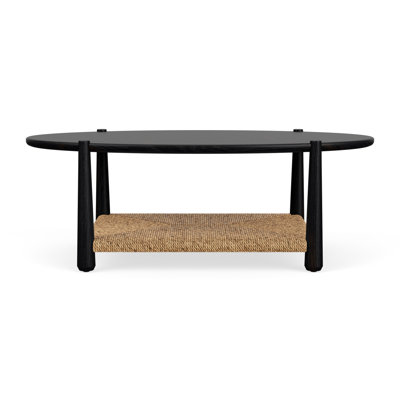 Black Oak and Rope Coffee Table