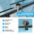44" - 48" W X 76" H Single Sliding Frameless Shower Door With 8mm Glass , Stainless Steel Handle Black-129398125
