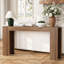 Table d'entrée extra-longue, console de style campagnard pour espaces étroits, chêne, durable et polyvalente-1058748250