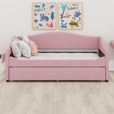 Upholstered Daybed With Light And Trundle