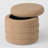 Bayville 16" Tall Sherpa Round Ottoman With Storage-2130579383