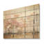 Minimalisme rose et forêt dorée - Art mural en bois de forêt sur bois de pin naturel-101408747