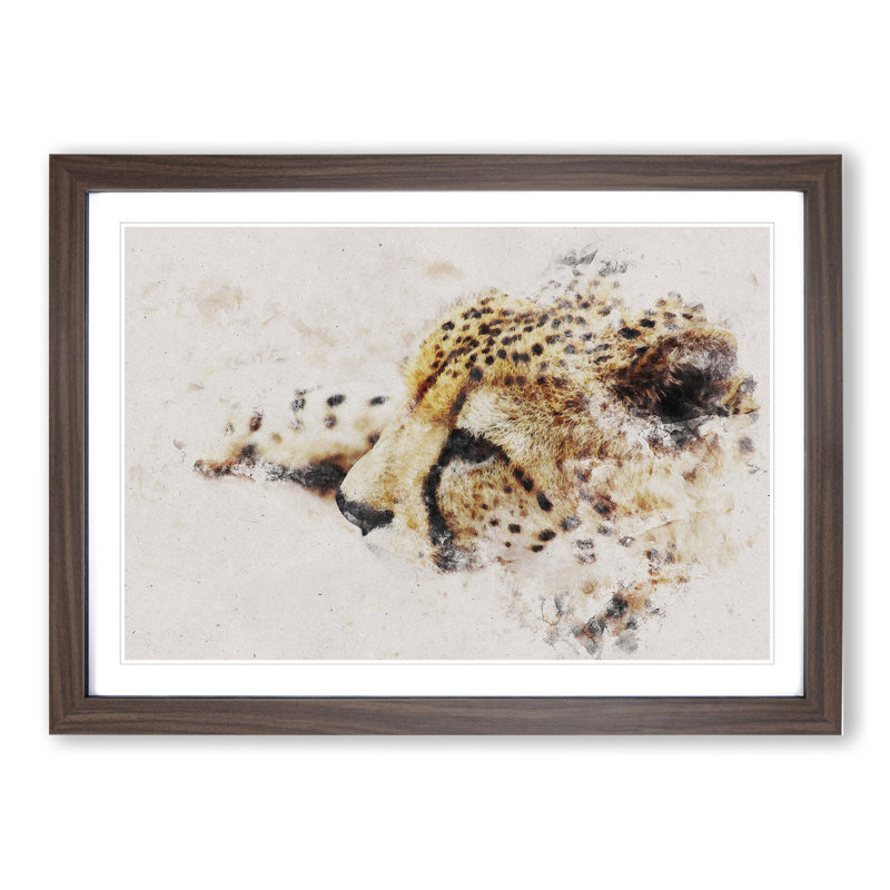 Cheetah Vol.1 - Framed Print, Walnut Framed, 65cm H x 90cm W x 2cm D