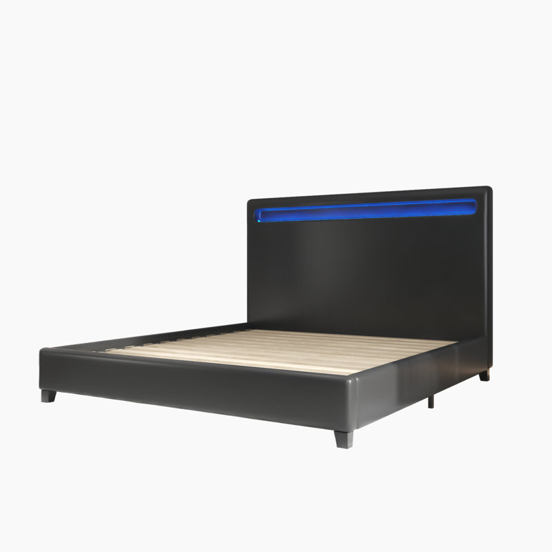 Grand lit plateforme tapissier Jacent