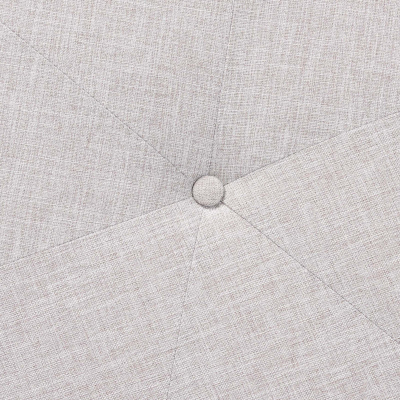 Upholstered Ottoman, Grayish Beige