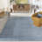 Corfu Tahoe Shag Performance Solid Color Rug-1091624577