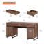 Bureau de direction moderne 59 po avec tiroirs Aadam, bureau d'ordinateur avec station de charge, tiroir-classeur, bureau de rangement en bois pour le travail et les études,-1292014229