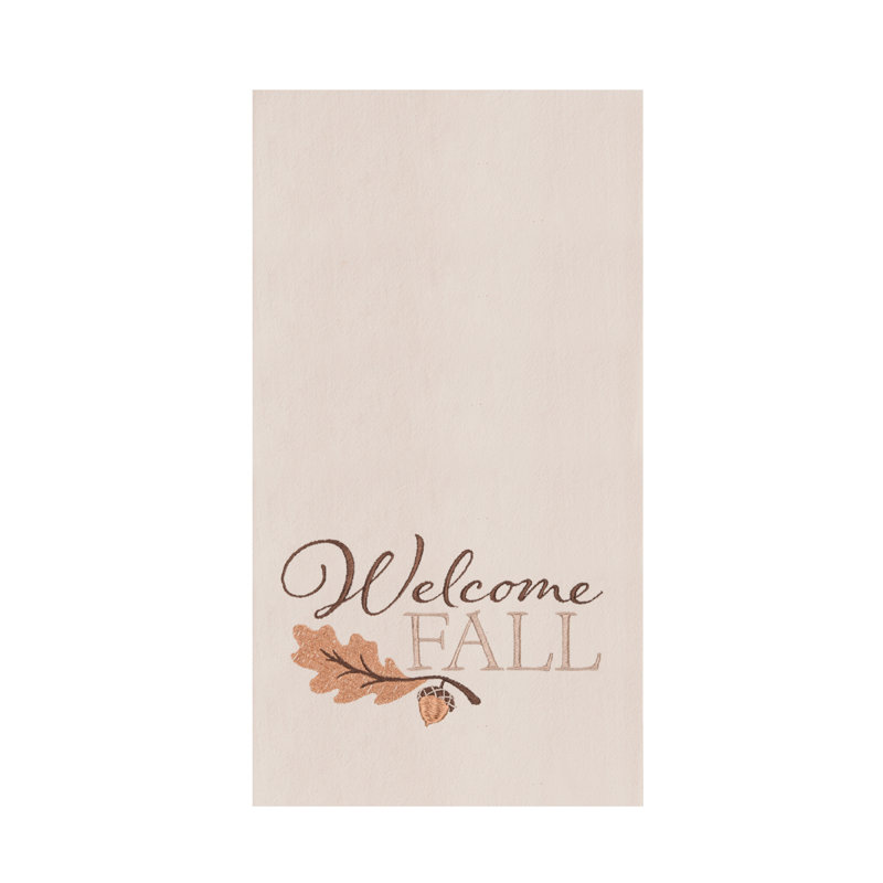 Torchon 100% coton Acorn Leaf "Welcome Fall"