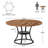  Round Dining Table for 4-6, 47 inch Wood Dining Room Table with Storage Shelf, Brown， No Chairs-237253226-237253228