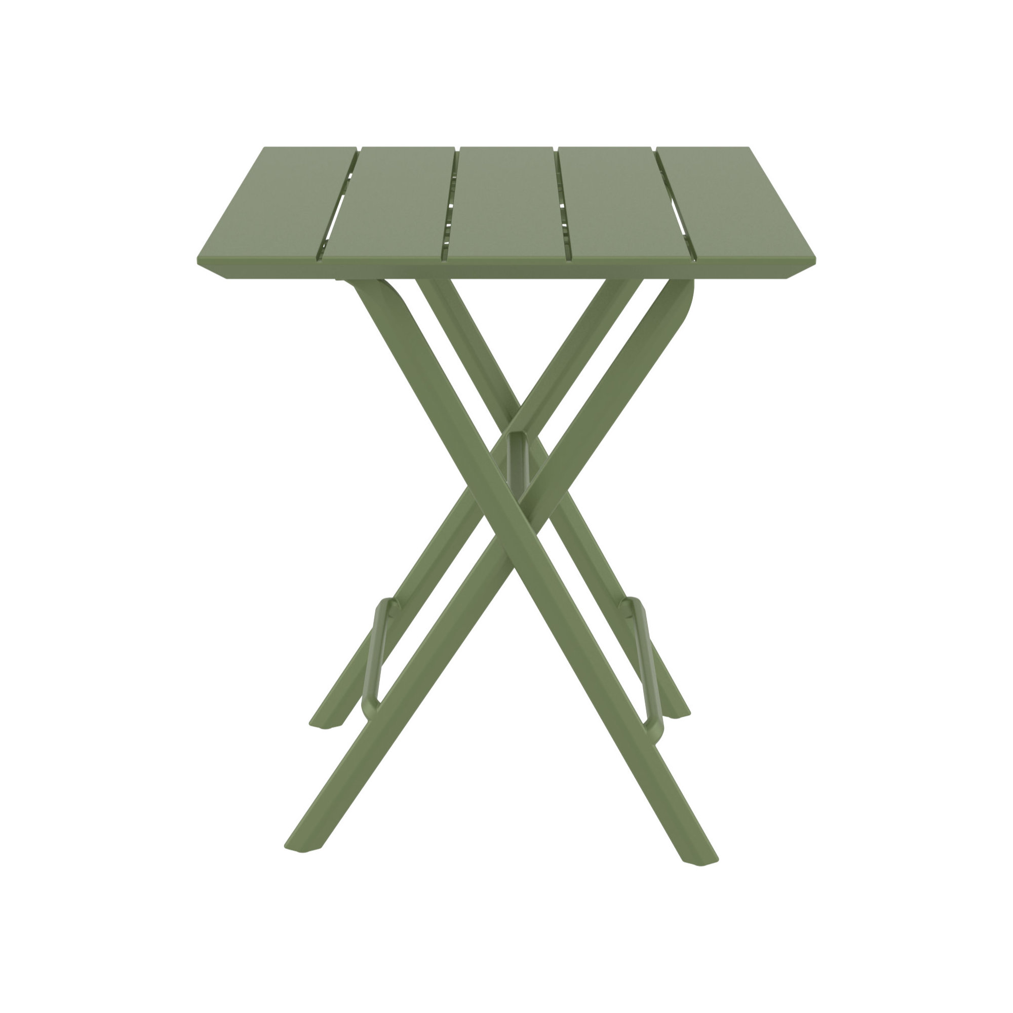 Helen Square Folding Bistro Table, Olive Green
