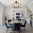 4- Lights Hexagonal Semi Flush Mount