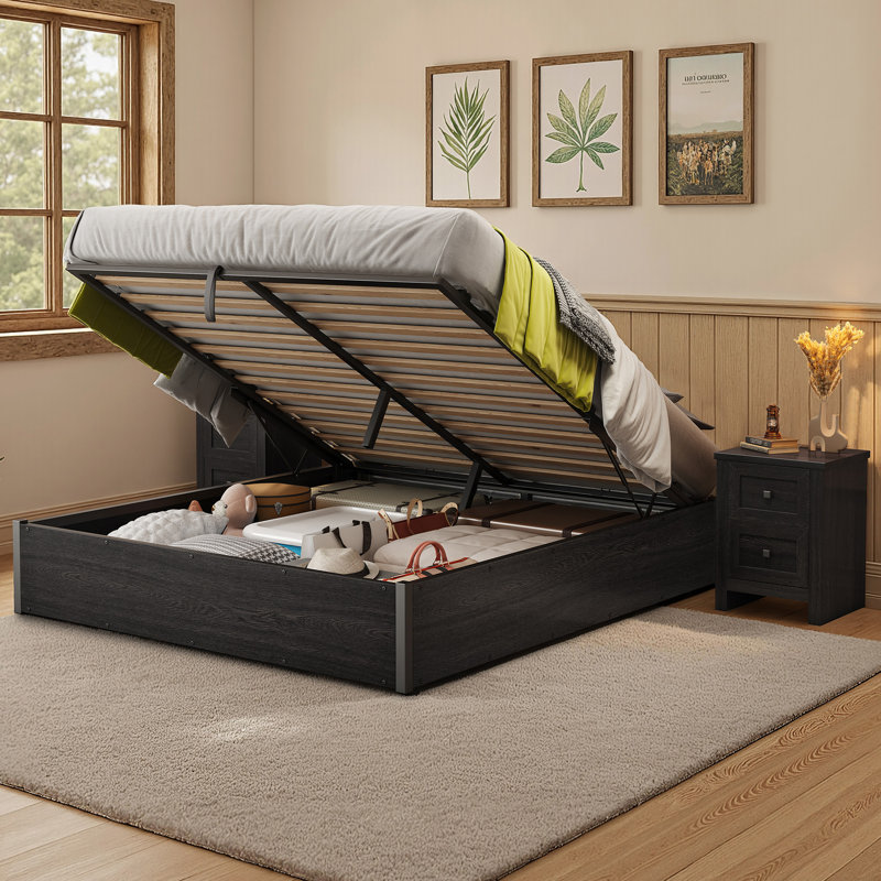 Lit de rangement Shila, Grand, Noir