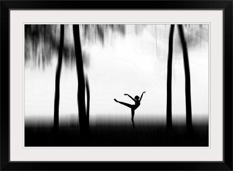 «Straub 'Dancing» par Bocah Bocor, impression, Cadre noir, H 20 po x l 26 po x P 1 po