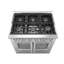 Cuisinière à gaz 36 pouces Galiano, 6 brûleurs, 83 000 BTU, 5,36 pieds cubes Four