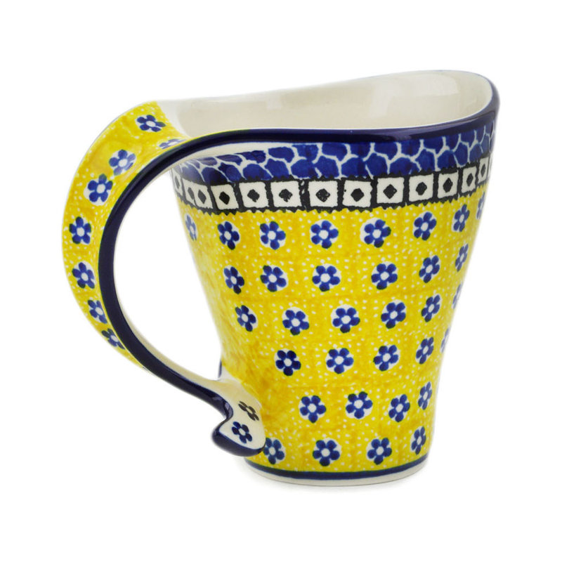Grande tasse en grès poli 12 oz - marguerites Sunburst