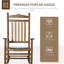 Chaise berçante en bois à haut dossier pour l'intérieur et l'extérieur Outsunny